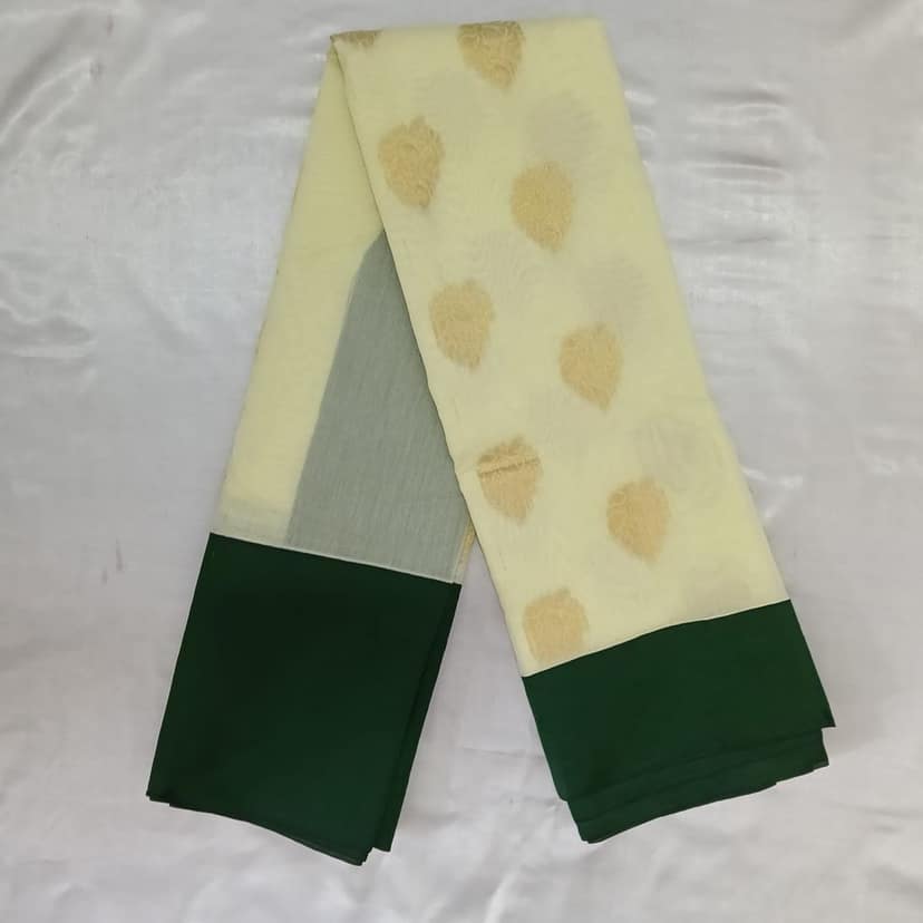 Korvai Silk Cotton Saree with Blouse view 2