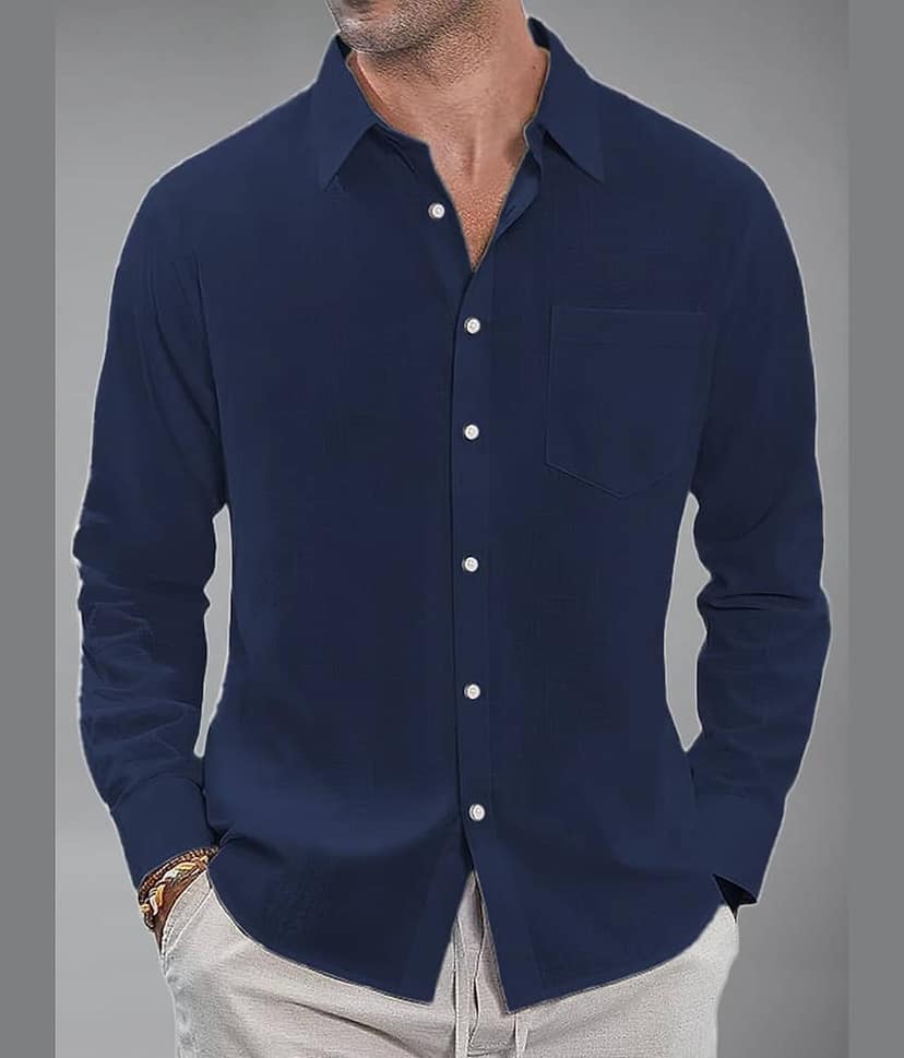 Yugnik Cotton Blend Slim Fit Full Sleeves Men's Formal Shirt - Turquoise ( Pack of 1 )