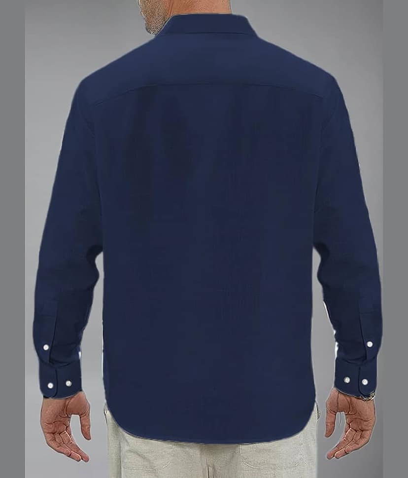 Yugnik Cotton Blend Slim Fit Full Sleeves Men's Formal Shirt - Turquoise ( Pack of 1 ) view 2