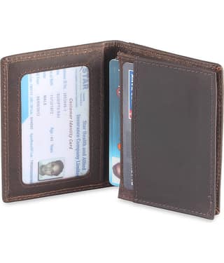 Brown Flap Mini Card Holder