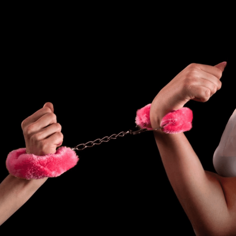 Hen Party Hand Cuffs Hot Pink- 1PC view 2