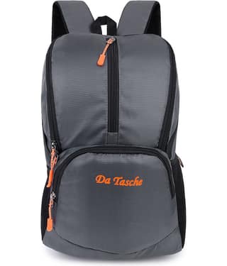 Da Tasche - Light Grey Polyester Backpack For Kids