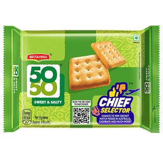 Britannia 50-50 Sweet & Salty Biscuit - Light, Crispy, Ready To Eat, 188 G