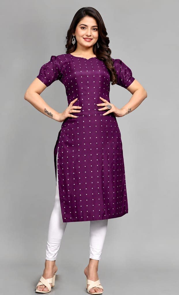 Beautiful Kurti for Women, Latest Fashion Designer Ethnic Wear, Stylish Traditional Indian Outfit for Daily Wear, Office, College and Festive Occasions view 4