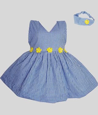 harshvardhanmart.com Pack of 1 Baby Girls 100% Cotton Frock ( Blue )