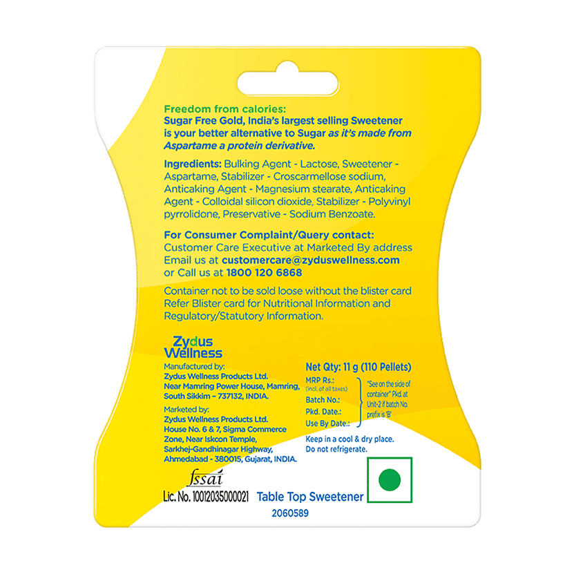 Sugar Free Gold Low Calorie Sweetener, 100 Pellets view 2