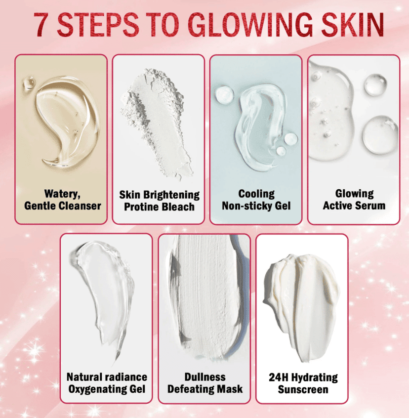 Instant Party Glow 7-Step Facial Kit (Pack of 1) – Professional Salon-Like Radiance & Brightening Treatment for Festive Glow | Suitable for All Skin Types view 3