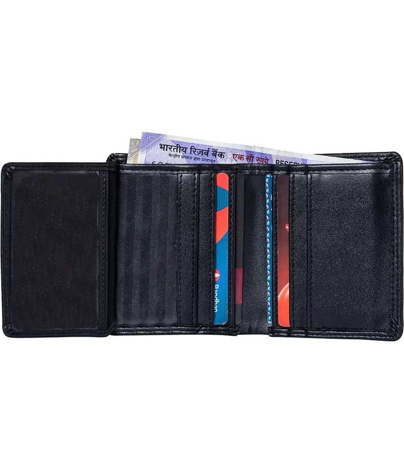 HIDEFLIX Black PU Men's Regular Wallet ( Pack of 1 ) view 2