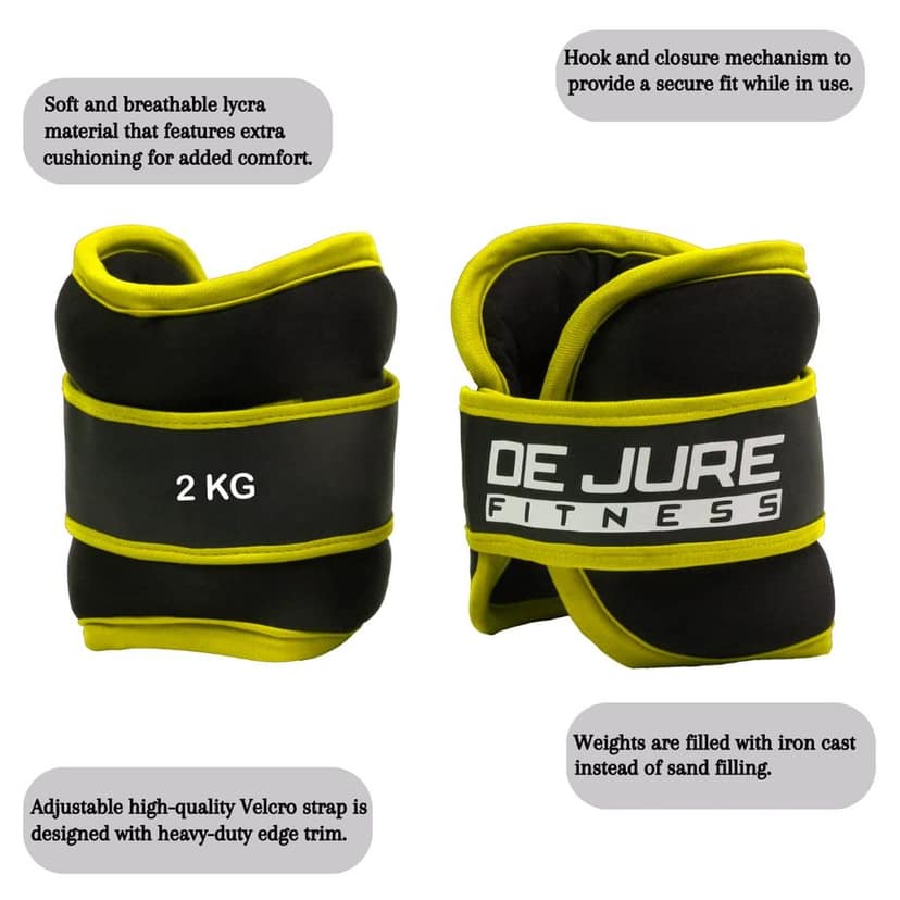 DE JURE FITNESS Ankle & Wrist Weight Set, Adjustable Strap view 2