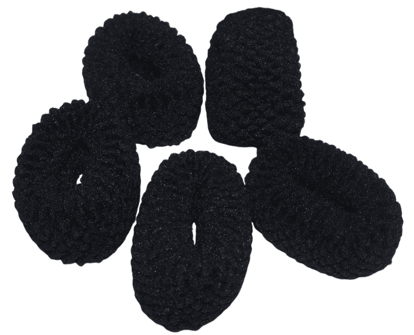 Black Scrunchies - Premium Soft Hair Ties for All Hair Types