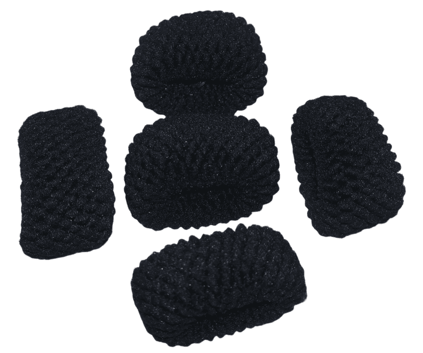 Black Scrunchies - Premium Soft Hair Ties for All Hair Types view 3