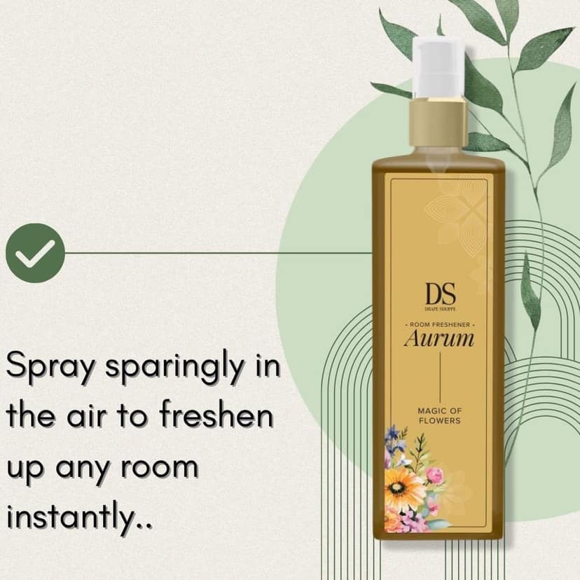 Chann Studio Aurum Room Freshener Spray - 200 ML | Citrus Fresh, Mogra, Rajnigandha, Rose Garden, Magic of Flowers | Nature-Inspired Fragrance | Long-Lasting Odour Eliminator for Home & Office view 6