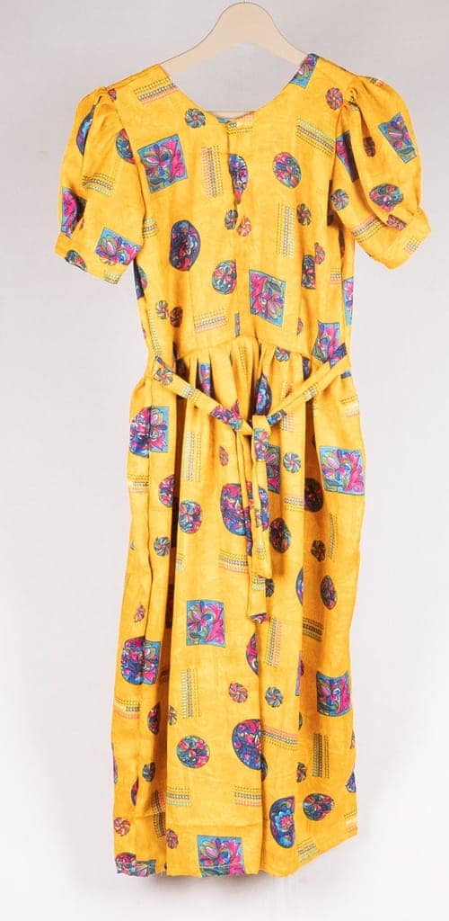 Cotton Yellow Frock All Over Print view 2