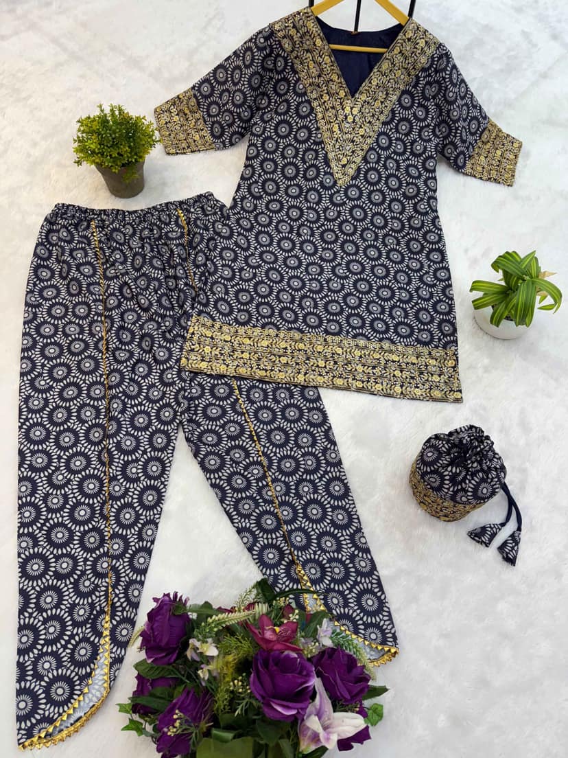 Printed Cotton Co-ord Set for Festivals view 2