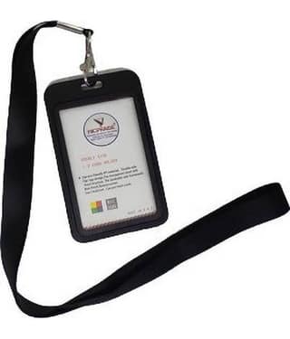 Black silk Lanyard with Plastic Card holder