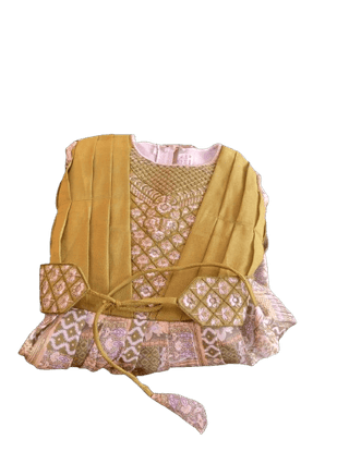 Girls' Embroidered A-Line Dress with Sash