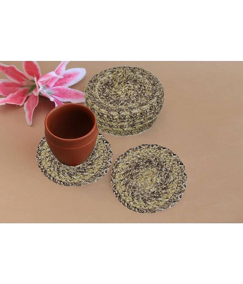 LADLI JEE Set of 6 Polyester Coaster