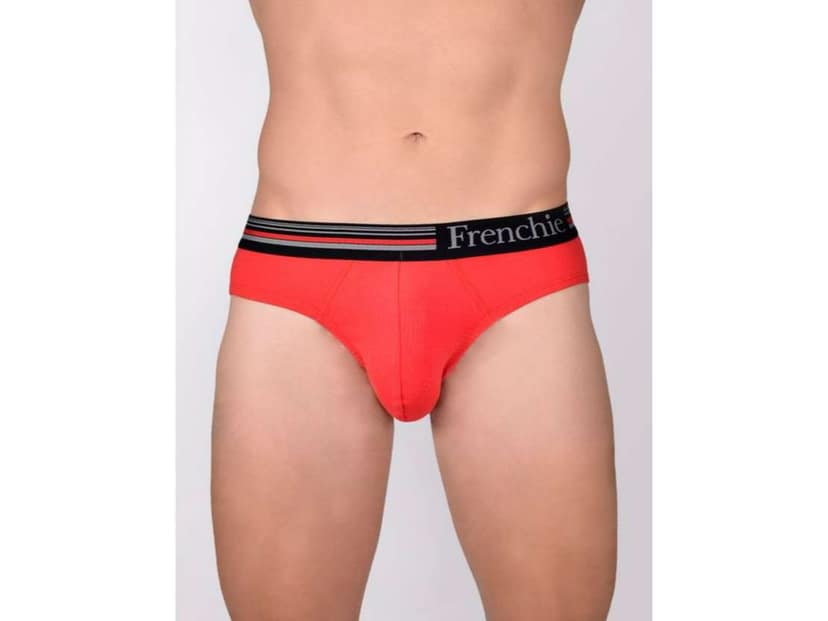 Frenchie Casuals 4000 Men Solid Cotton Briefs in Assorted Colours Pack of 4 - XL view 2