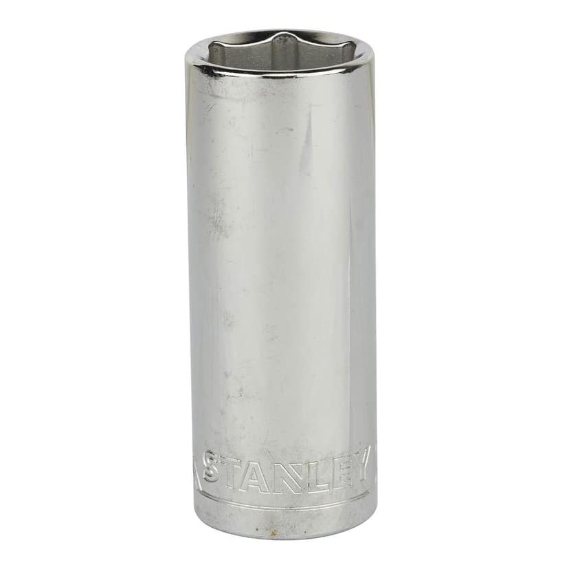 STANLEY STMT73336-8B 1/2-inch 23mm Chrome Vanadium Steel 6 Point Deep Socket (Silver)