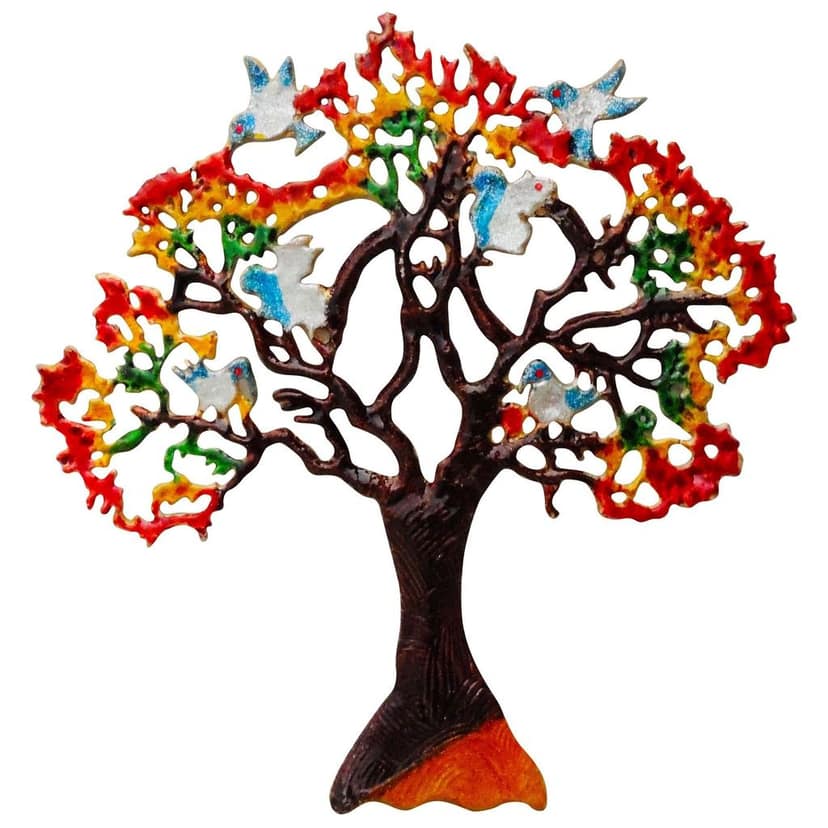 Aluminium Wall Decorative Tree Showpiece � Stylish Home Accent, Height : 21 Inch (ZMAS046 D) view 2