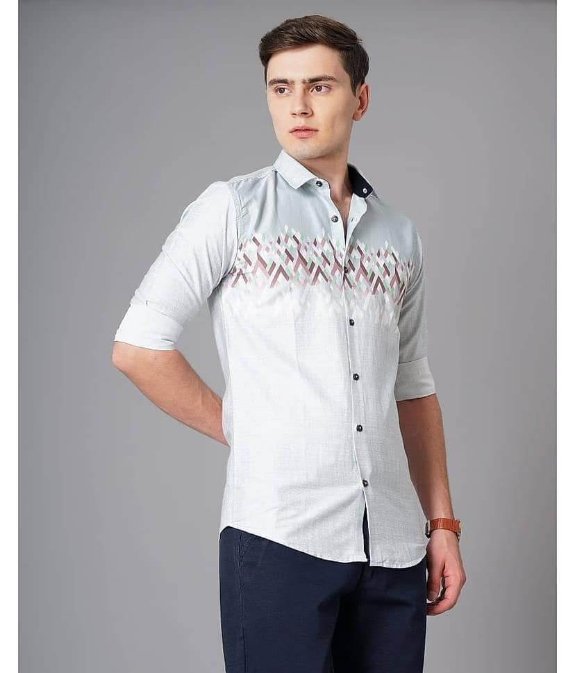 K-LARA - Blue 100% Cotton Slim Fit Men's Casual Shirt ( Pack of 1 ) view 6