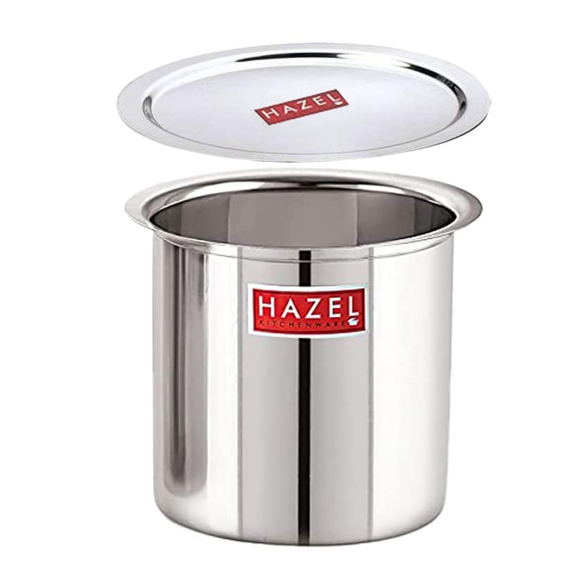 HAZEL Steel Milk Pot with Lid , 2200 ml Stainless Steel Milk Boiler Container , Milk Boiling Vessel Gunj for Kitchen