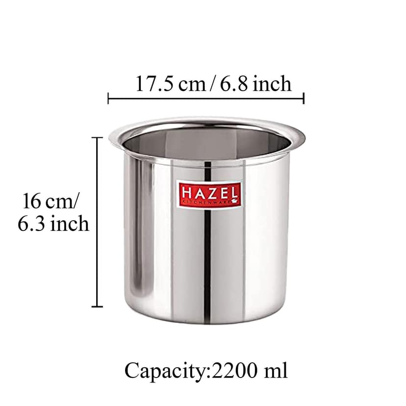 HAZEL Steel Milk Pot with Lid , 2200 ml Stainless Steel Milk Boiler Container , Milk Boiling Vessel Gunj for Kitchen view 4
