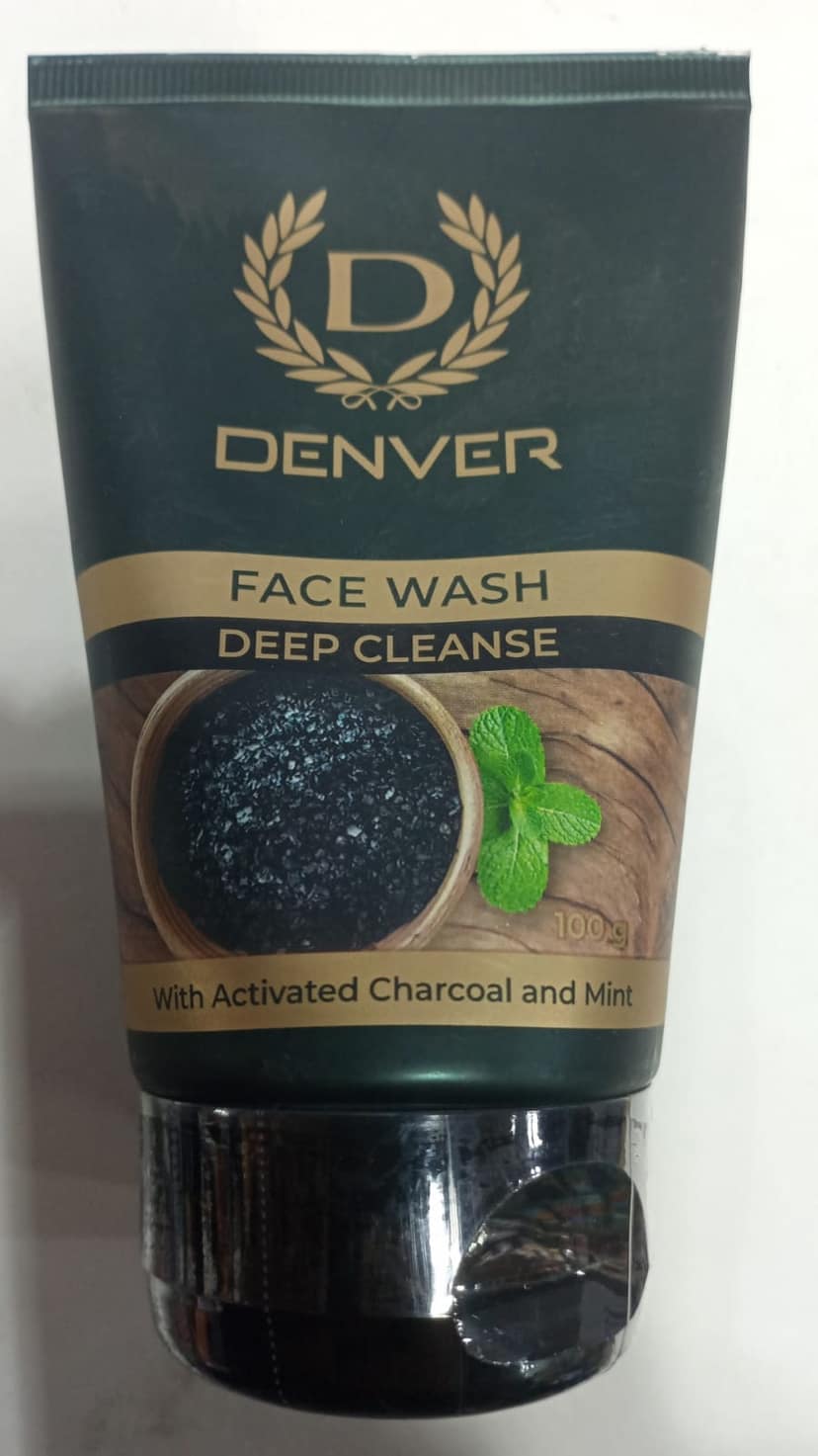 Denver face wash deep cleanse with activeted charcoal and mint 100g