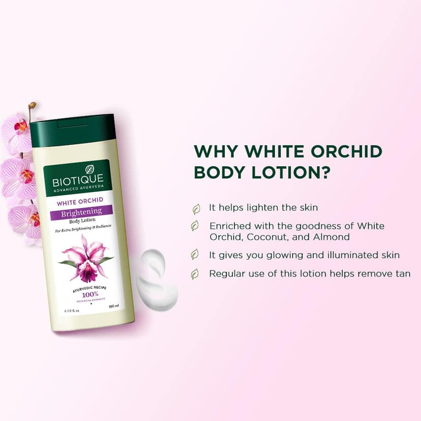 Biotique White Orchid Brightening Body Lotion 300ml view 2