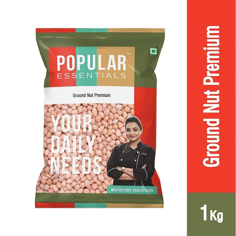 Popular Essentials Premium Raw Ground Nut Pouch, 1 Kg