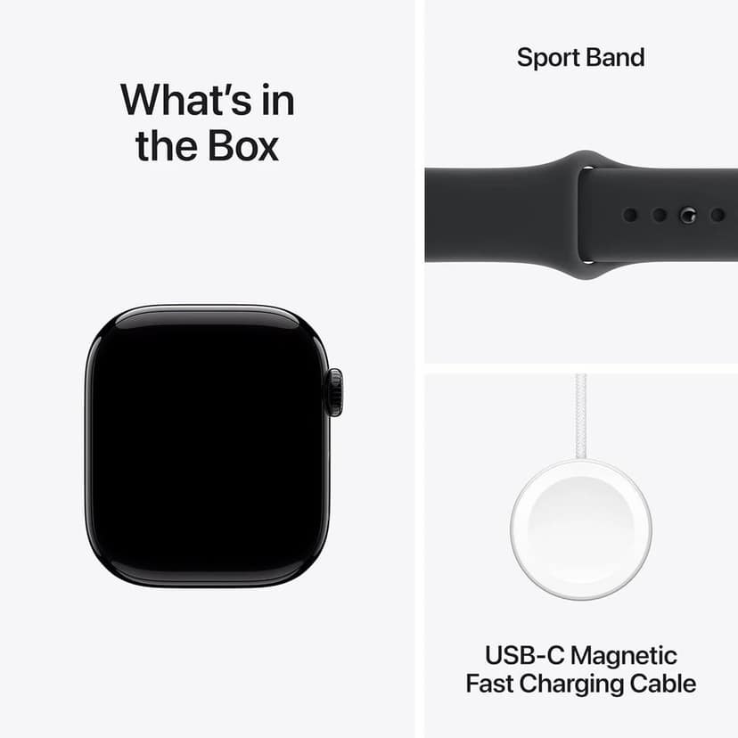 WEKTU Watch Series 11 46 mm Jet Black Aluminium Case with Black Sport Band/005 Smartwatch view 3