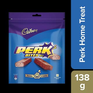 Cadbury Perk Chocolate Coated Wafer Home Treats, 138 G (23 Pcs)