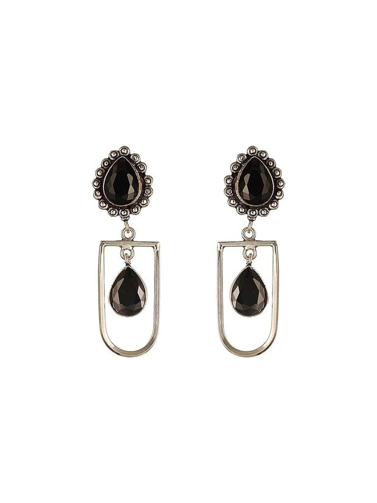 Oxidised Silver Lookalike designer Dailywear Dangling Earrings view 5