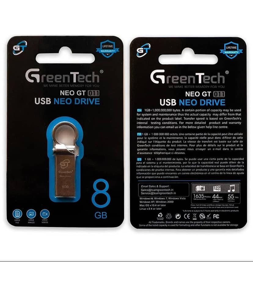 GREEN TECH 8GB NEO SERIES PENDRIVE