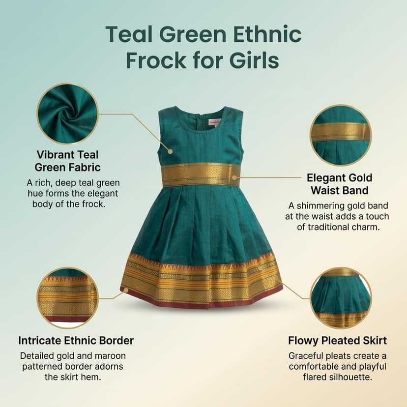 Baby Girls Summer Frock Dress (0–5 Years) | Soft Acrylic Cotton with Pure Cotton Lining | Sleeveless Round Neck | Lightweight & Breathable (in, Age, 0 Months, 3 Months, Regular, Morpankhi) view 4