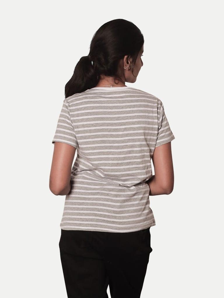 Women Beige Printed T- Shirts view 4