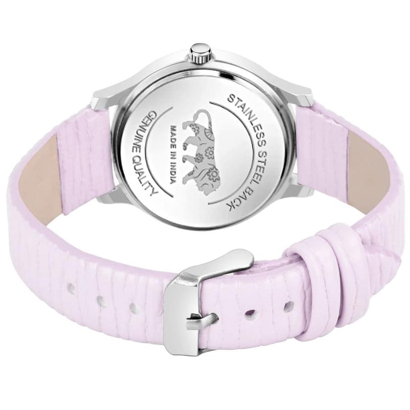 Loretta MT-387 Pink Leather Belt Slim Dial Women & Girls Watch view 4