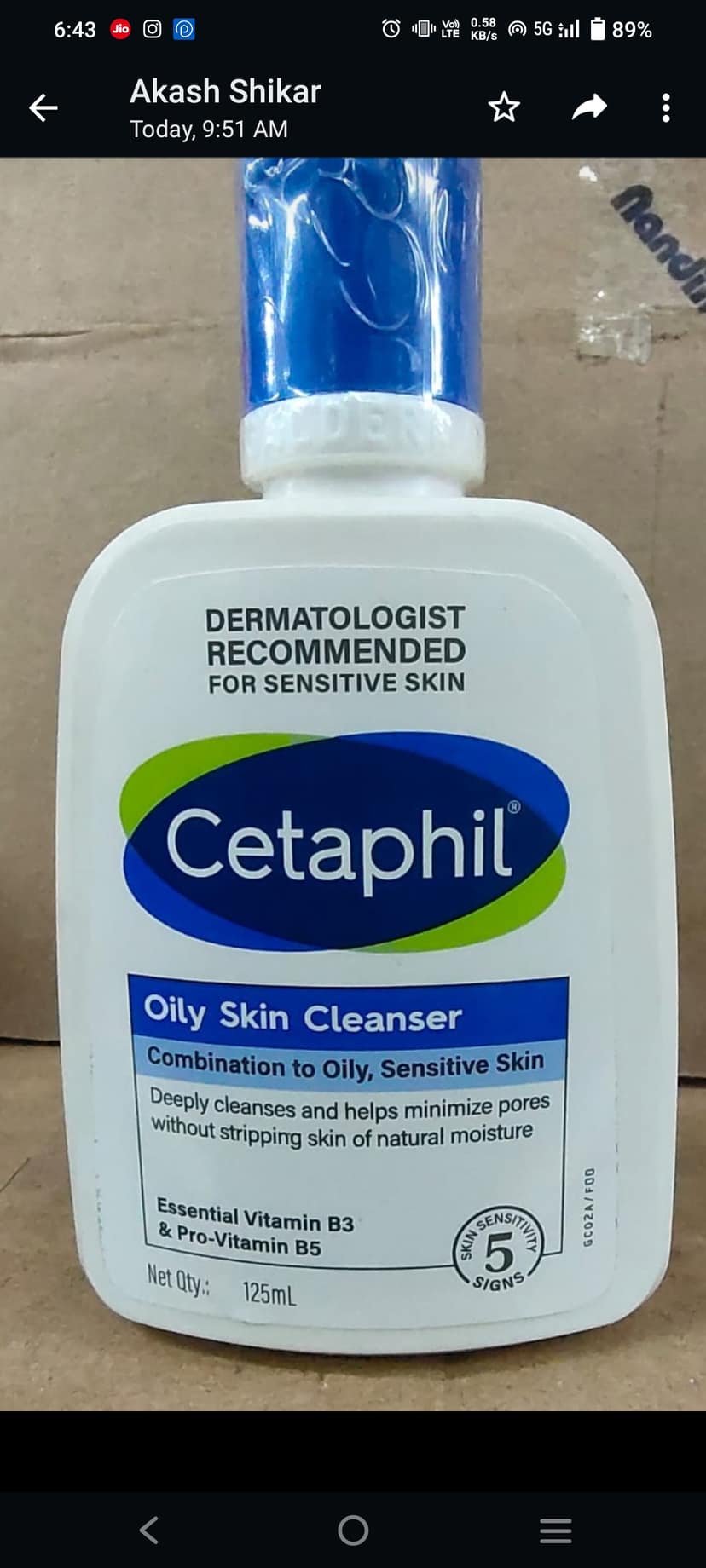 Cetaphil oily skin cleanser