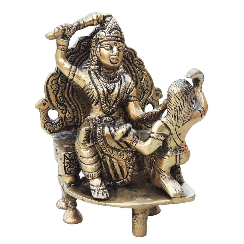 Brass Baglamukhi Devi Statue, Height : 5 Inch (BSMAS967 A) view 2