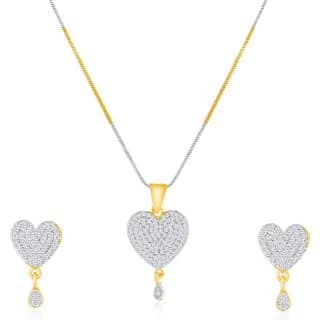 Hetprit Brass Gold Plated Beautiful Pendent Set For Woman