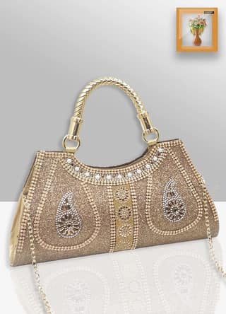 Magnifique Women's Hand/Sling/Side Bag/purse Polyurethane Western (Bronze)