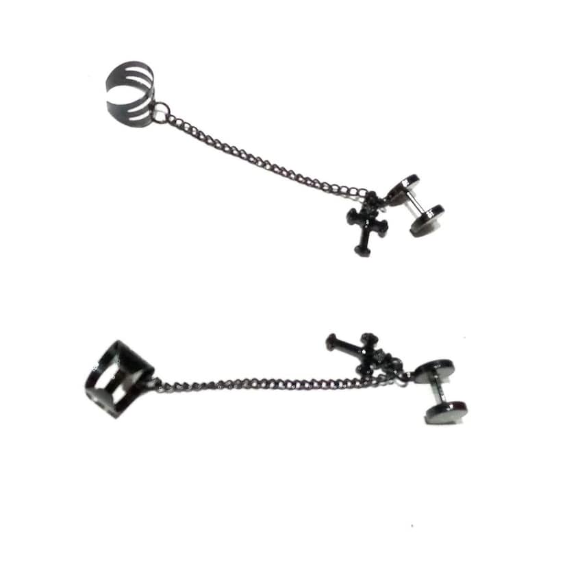 Nawani 1 Pair Mens Jewellery Black Studs Earring/Earring for Men/Boys/Boyfriend. view 2