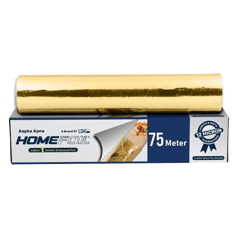 HOMEFOIL 75 Meter Golden Embossed Alum Foil