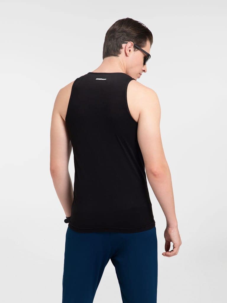 AH Gym Vest Black 4-Way Stretch view 4