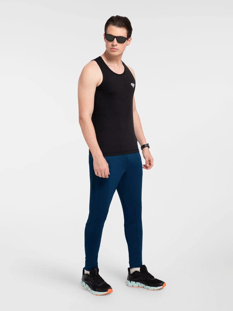 AH Gym Vest Black 4-Way Stretch view 5