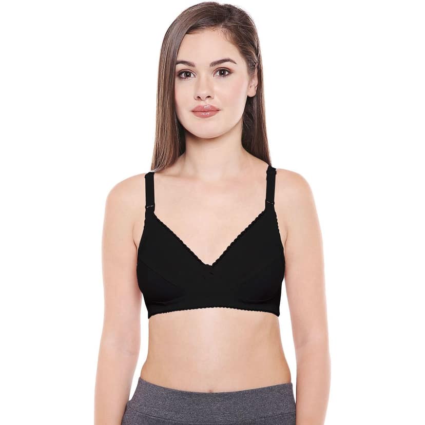 Bodycare 100% Cotton Non Padded Non wired Feeding Bra-Pack of 3 view 2