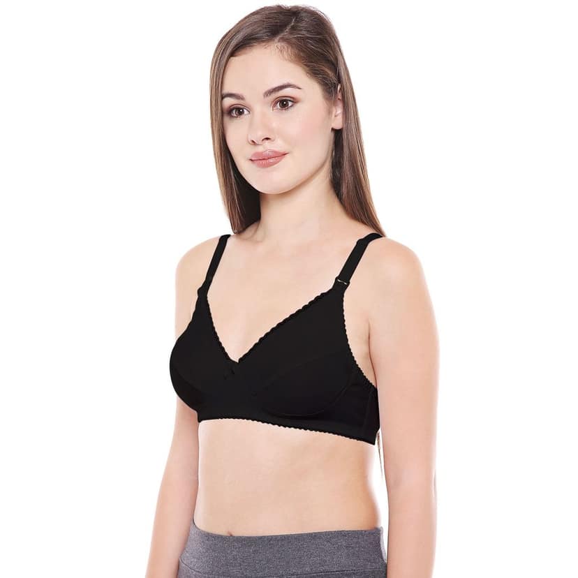 Bodycare 100% Cotton Non Padded Non wired Feeding Bra-Pack of 3 view 3