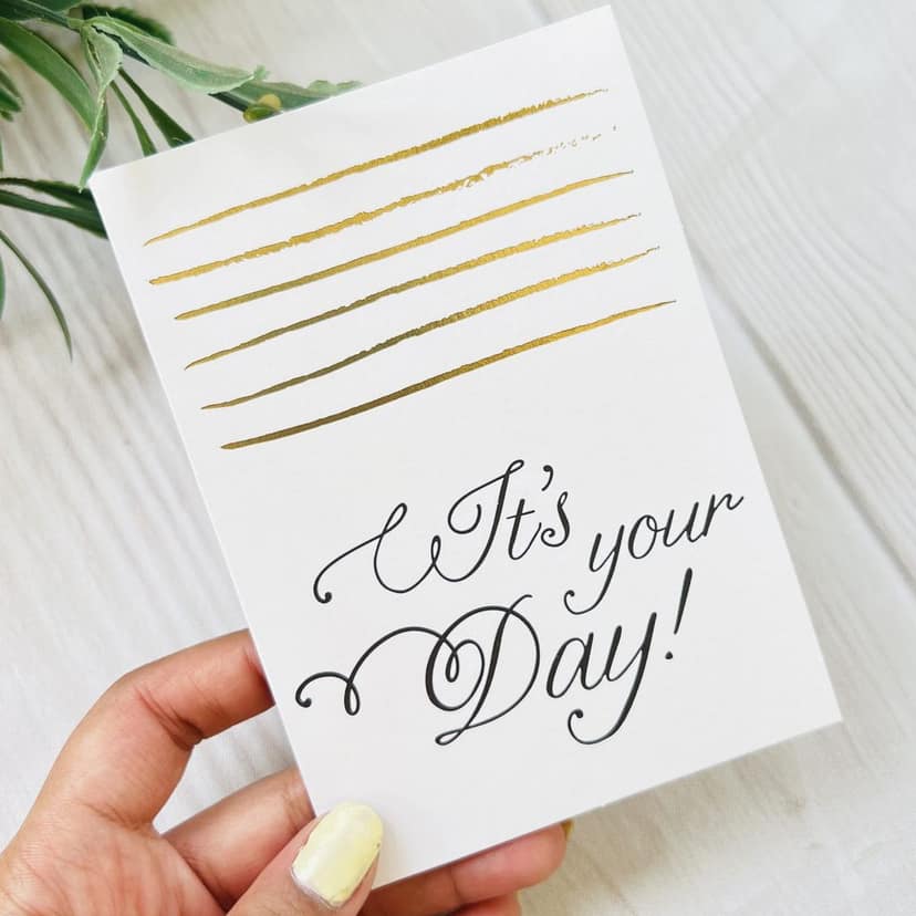 Rack Jack Greeting Card with Gold Foiling - It's Your Day view 3