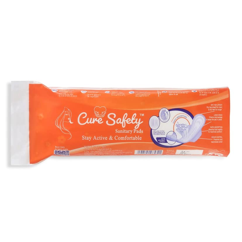 Cure Safely Extra Large Sanitary Pads - 6 Pads, 280mm view 2