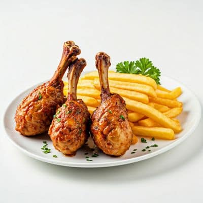 4 Pcs Chicken Lollipop + French Fries